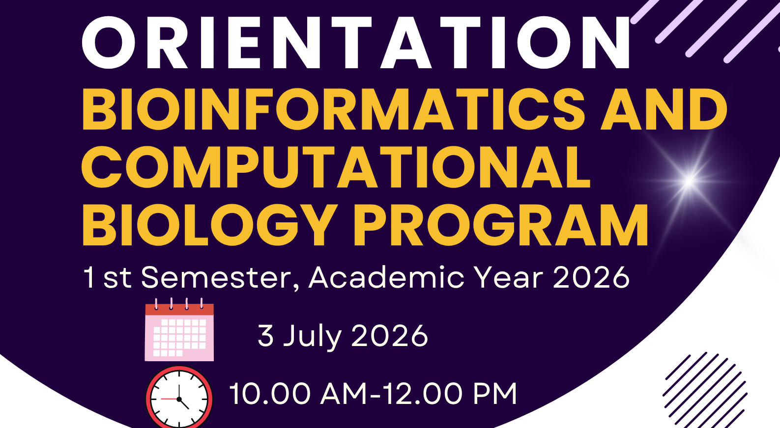 Orientation for the First Semester, Academic Year 2026